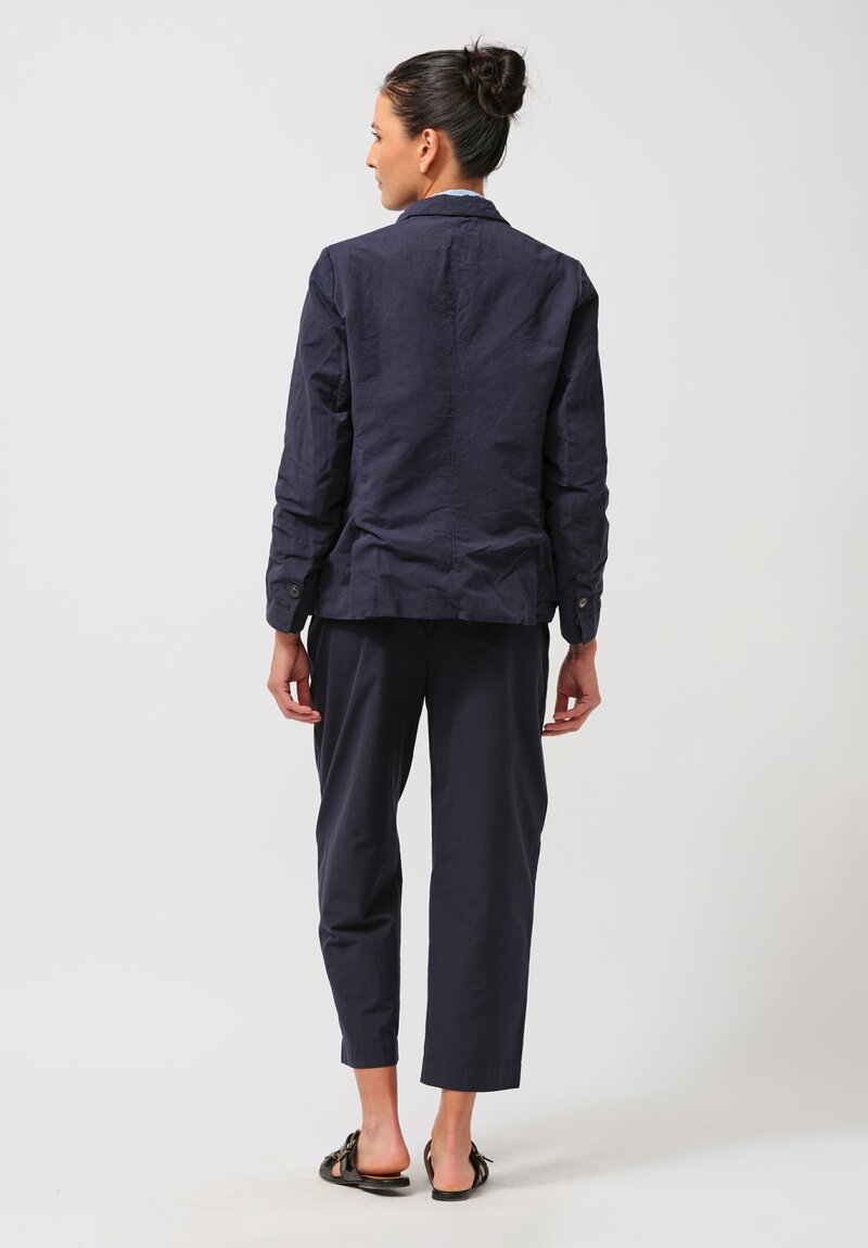 Bergfabel Cotton & Linen Short Giulia Jacket in Navy Blue