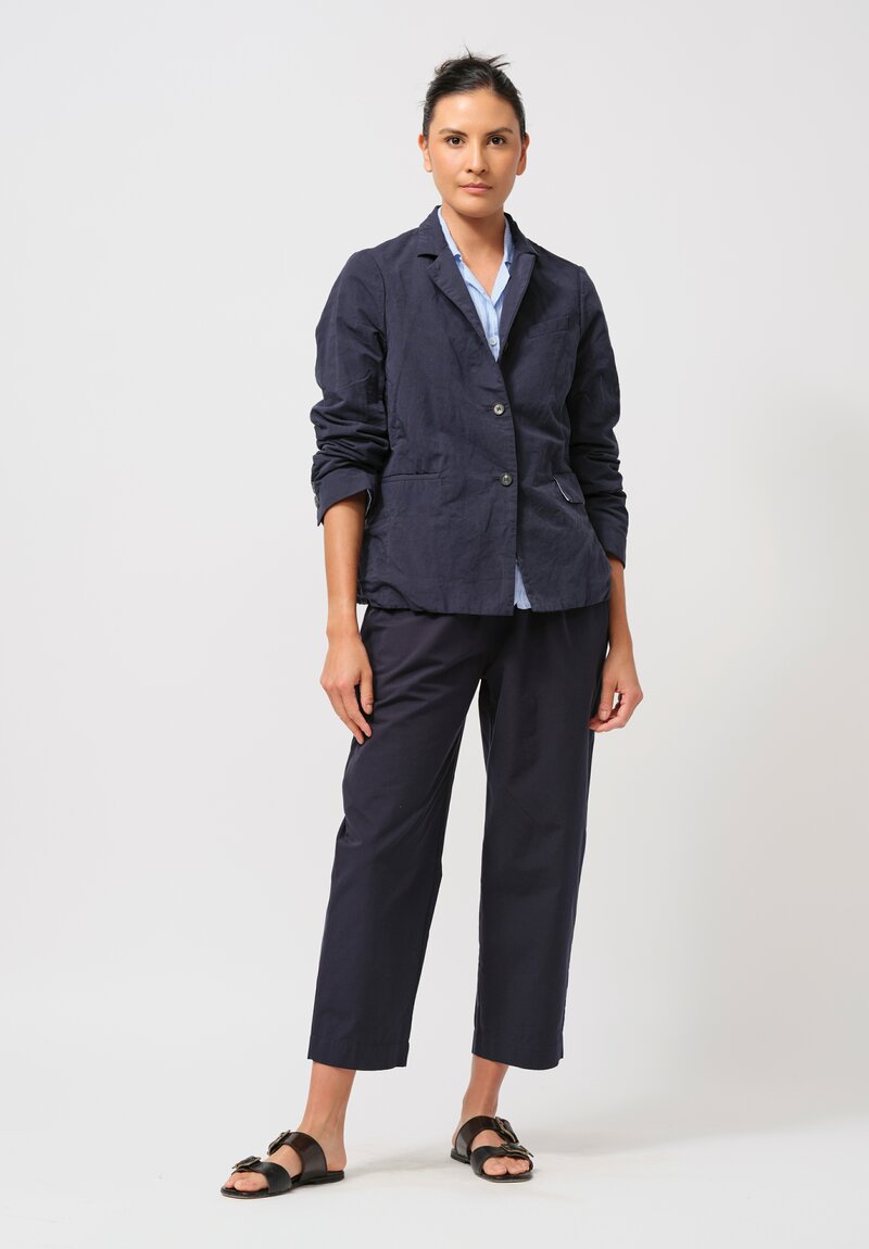 Bergfabel Cotton & Linen Short Giulia Jacket in Navy Blue