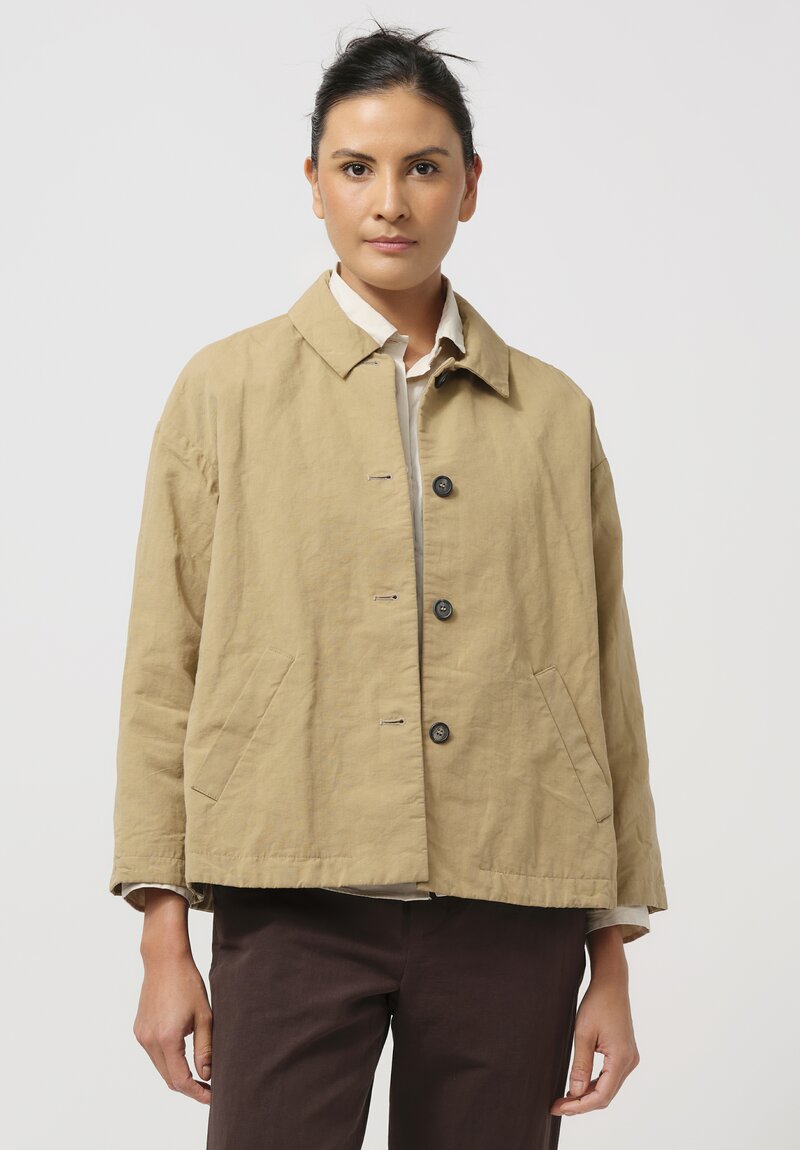 Bergfabel Cotton & Linen Uli Jacket in Natural Sand