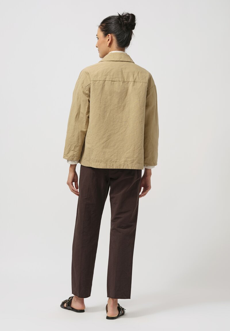 Bergfabel Cotton & Linen Uli Jacket in Natural Sand