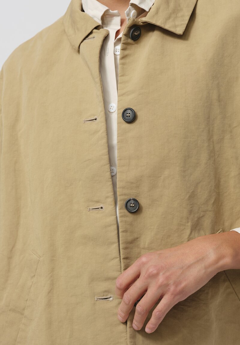 Bergfabel Cotton & Linen Uli Jacket in Natural Sand