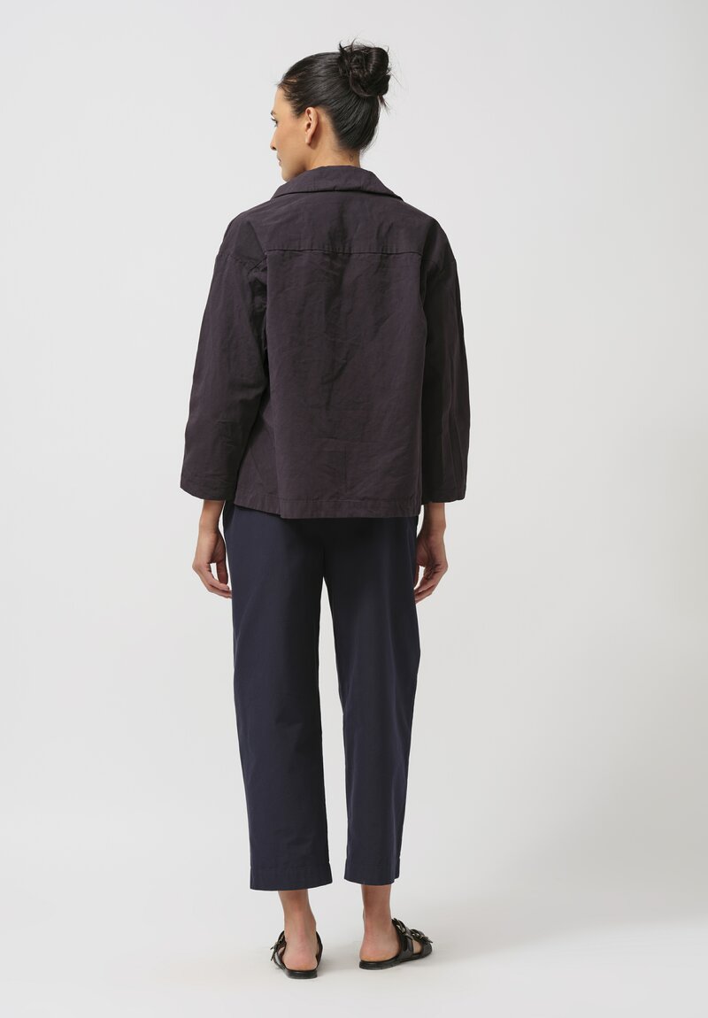 Bergfabel Cotton & Linen Uli Jacket in Black Bean