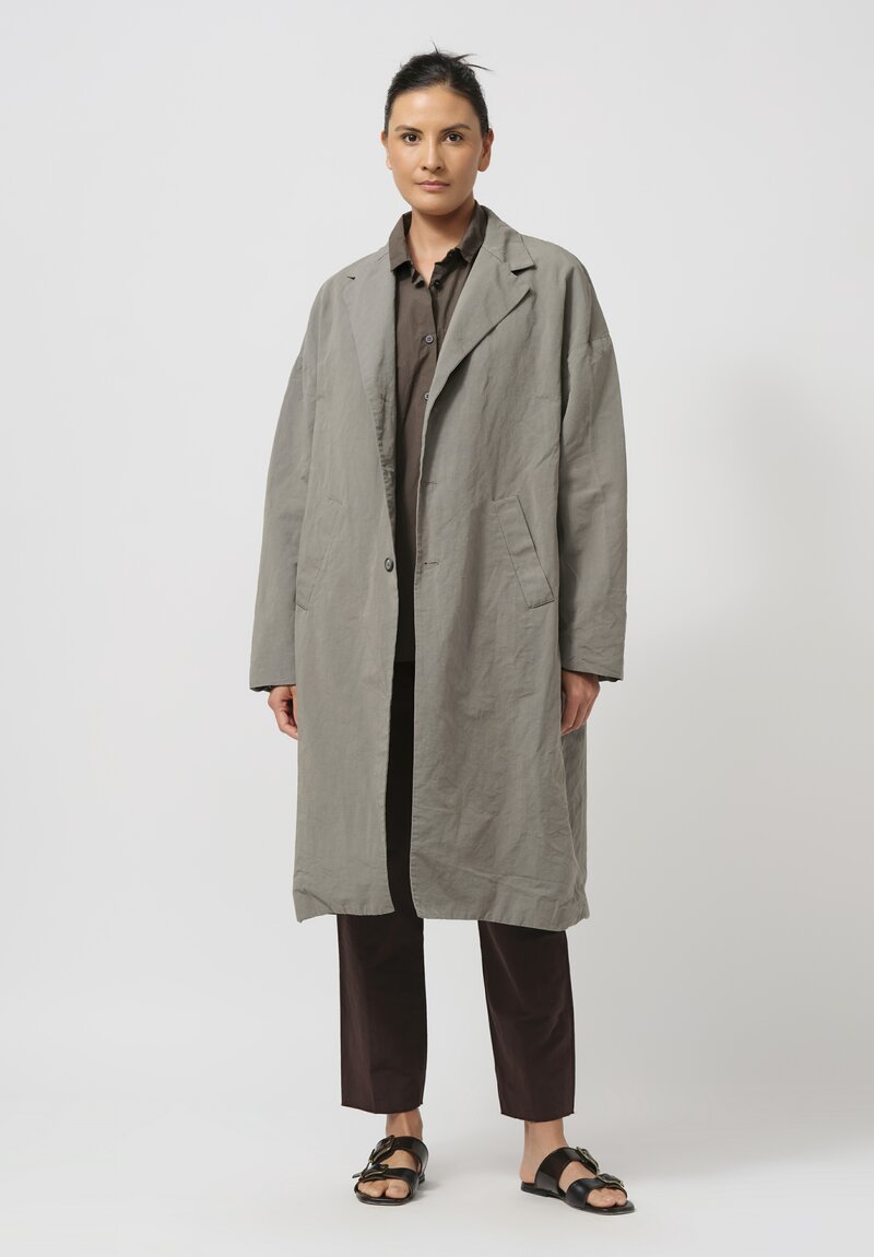 Bergfabel Cotton & Linen Moon Coat in Grey