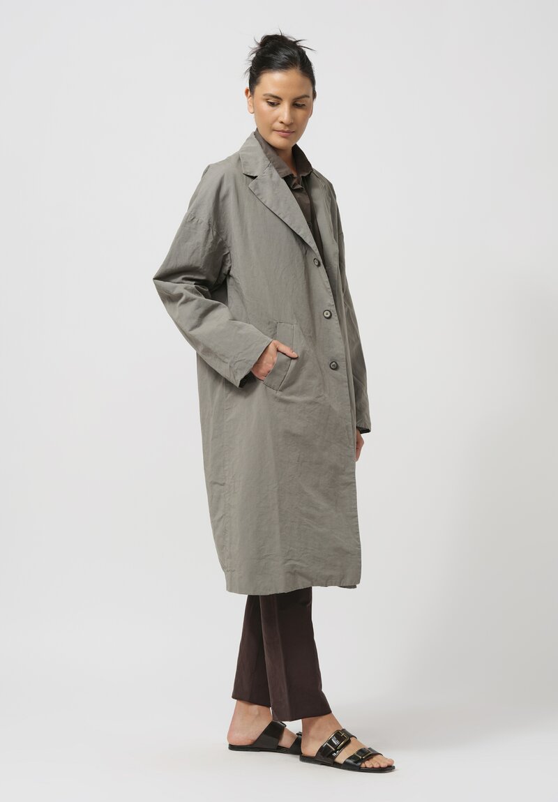 Bergfabel Cotton & Linen Moon Coat in Grey