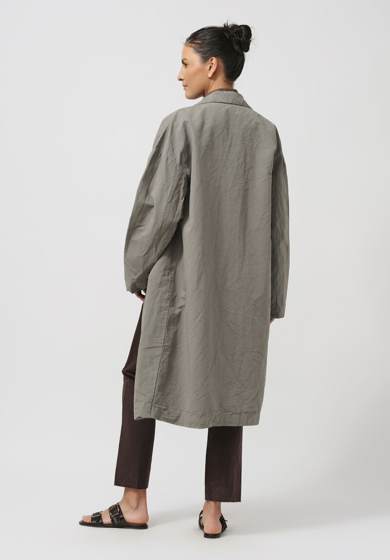 Bergfabel Cotton & Linen Moon Coat in Grey