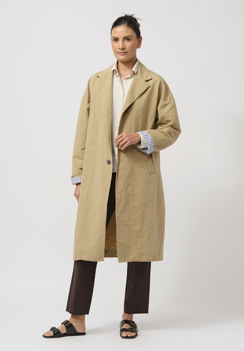 Bergfabel Cotton & Linen Moon Coat in Sand