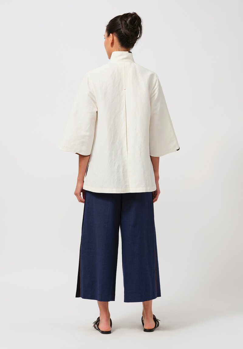 Sophie Hong Silk Button-Down Shirt in Ivory