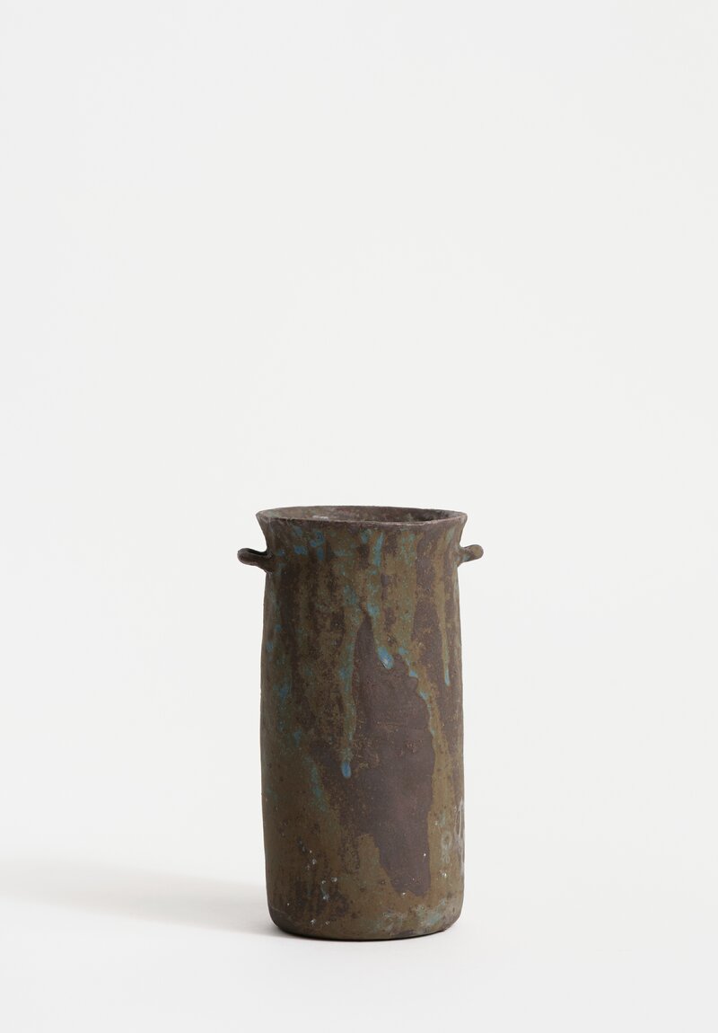Nobue Ibaraki Large Poignee Long Vase in Weathered Lapis	