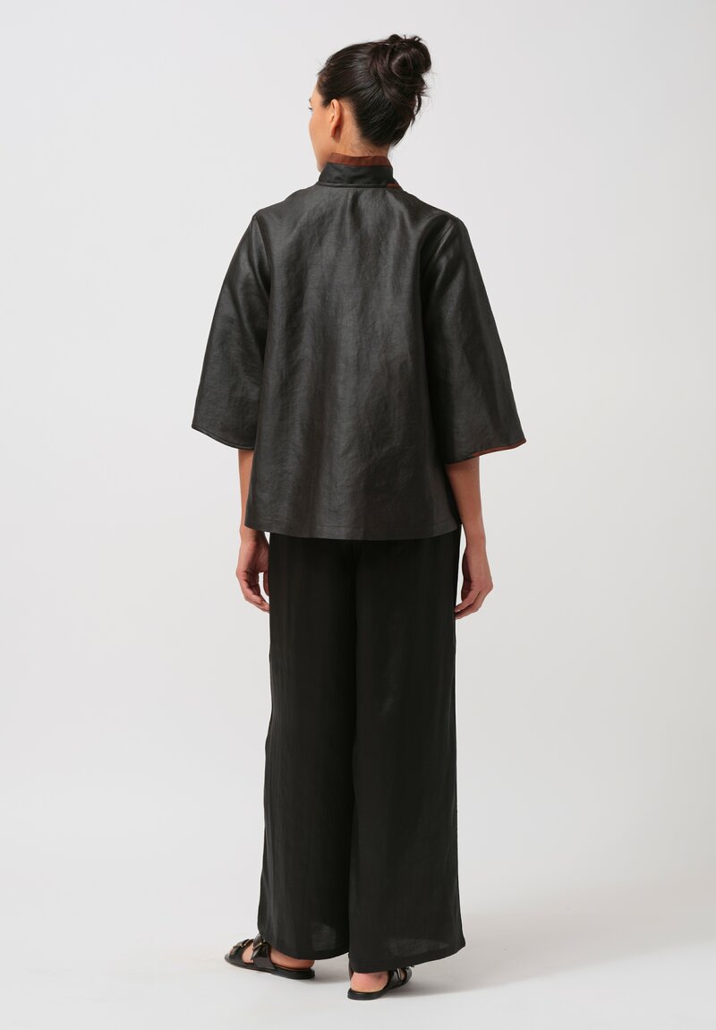 Sophie Hong Mud Silk Glass Bead Button-Down Shirt