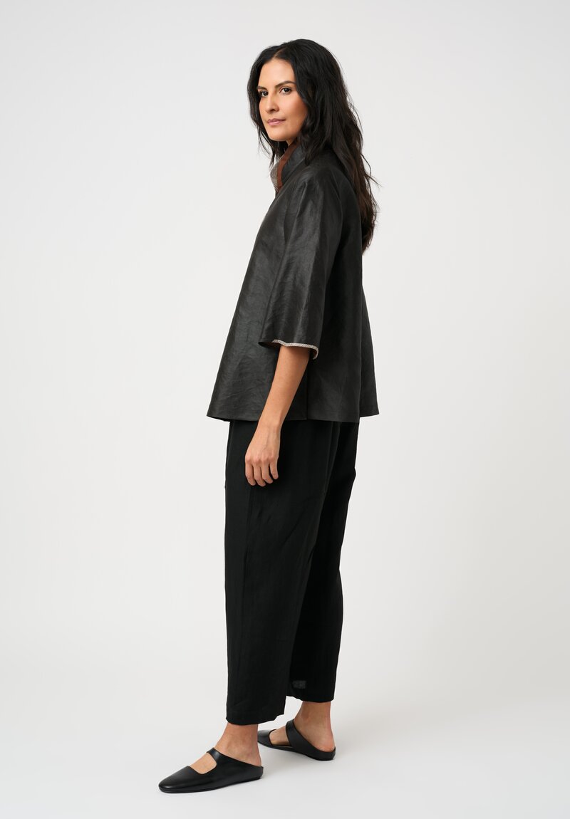 Sophie Hong Mud Silk Glass Bead Button-Down Shirt