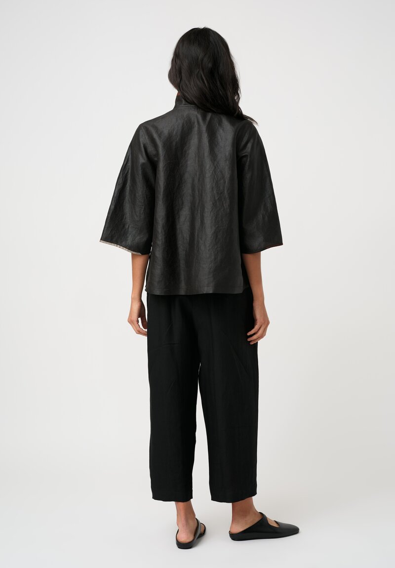 Sophie Hong Mud Silk Glass Bead Button-Down Shirt