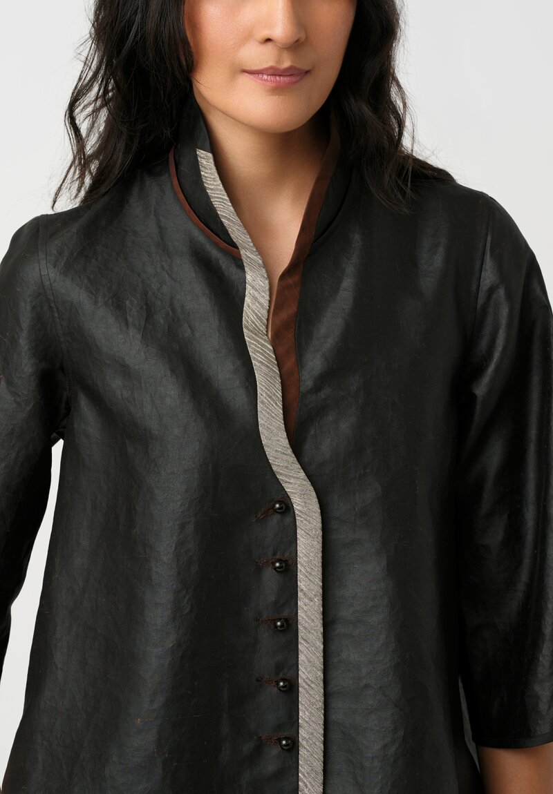 Sophie Hong Mud Silk Glass Bead Button-Down Shirt