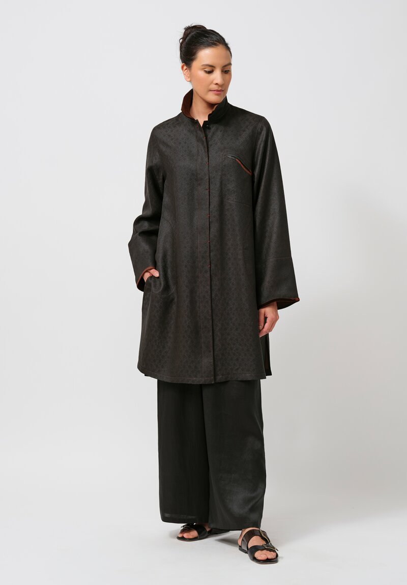 Sophie Hong Diamond Embossed Mud Silk Coat