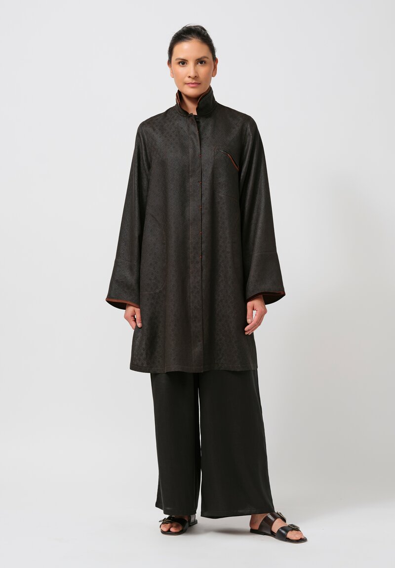 Sophie Hong Diamond Embossed Mud Silk Coat