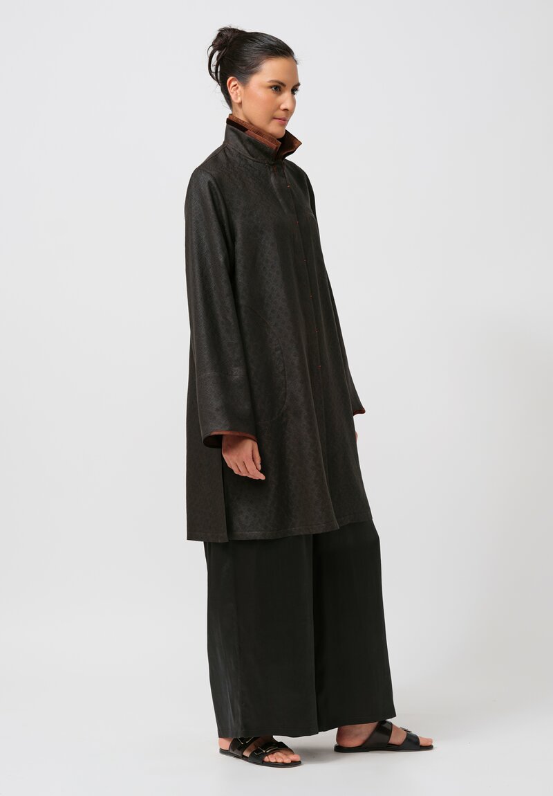 Sophie Hong Diamond Embossed Mud Silk Coat