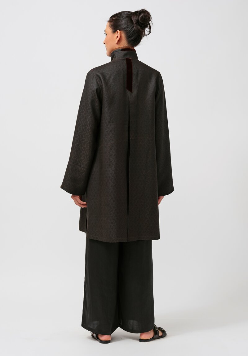 Sophie Hong Diamond Embossed Mud Silk Coat