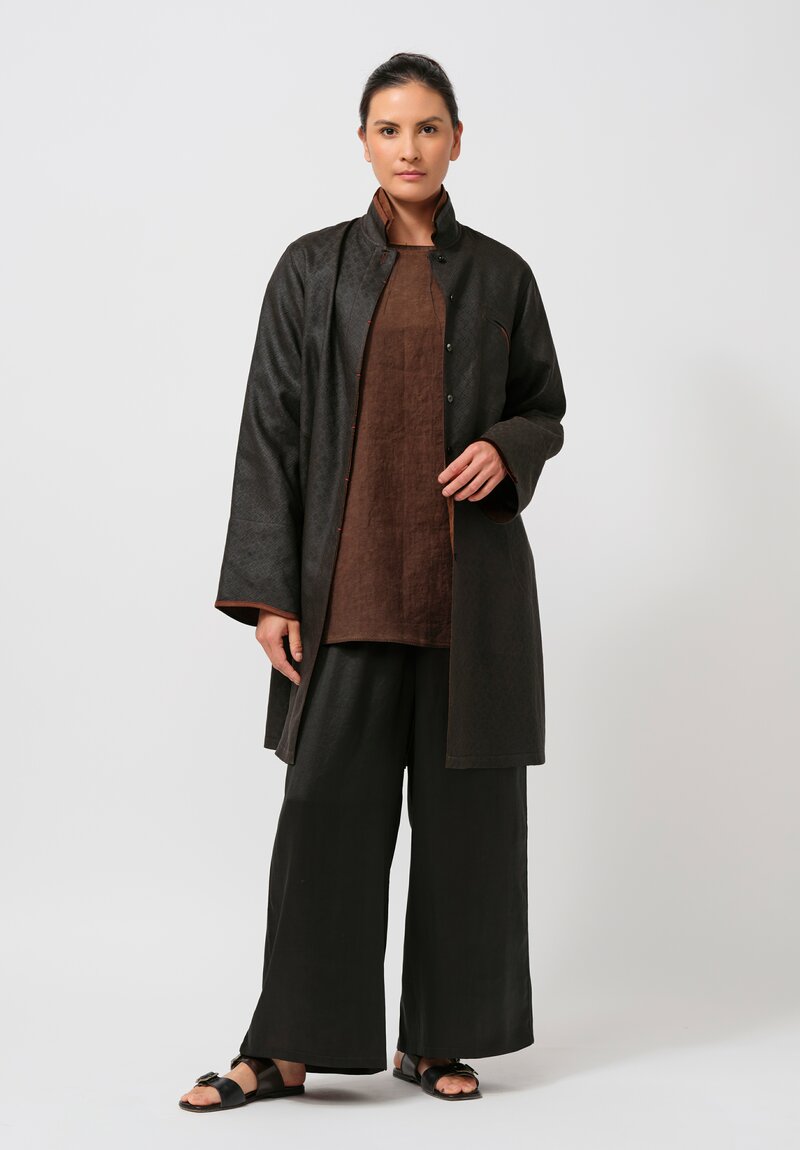 Sophie Hong Diamond Embossed Mud Silk Coat