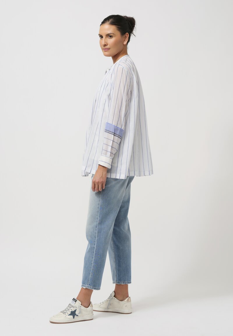 Péro Cotton Button-Down Shirt with Layering Camisole