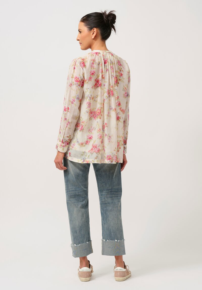 Pero Silk & Cotton Button Down with Layered Camisole