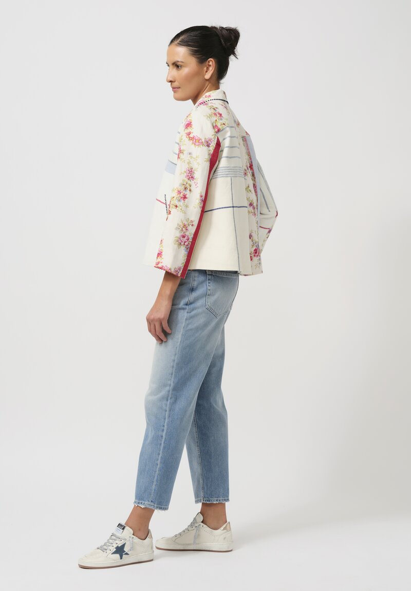 Péro Multi-Pattern Reversible Silk & Linen Jacket