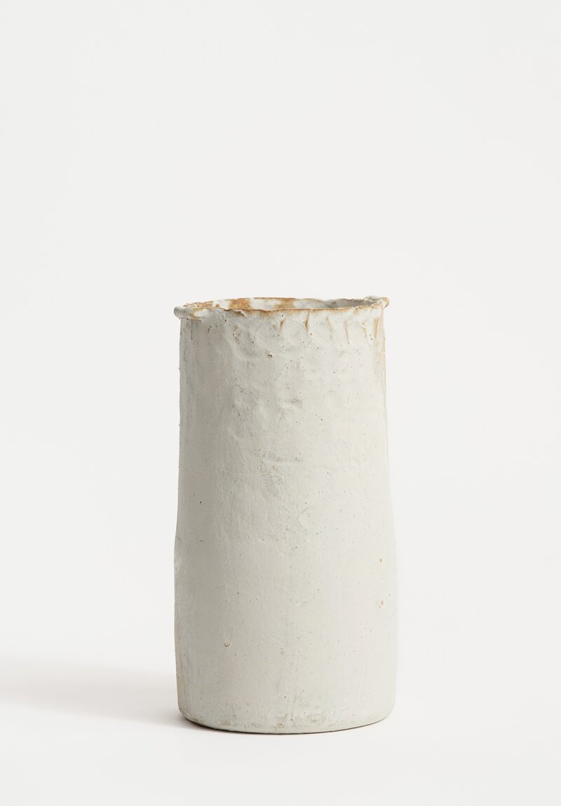 Nobue Ibaraki XXL Long Vase Poignées in Chalk White	