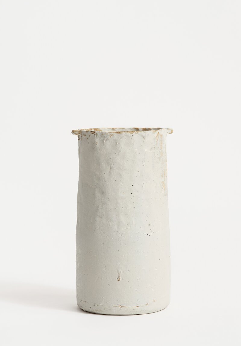 Nobue Ibaraki XXL Long Vase Poignées in Chalk White	