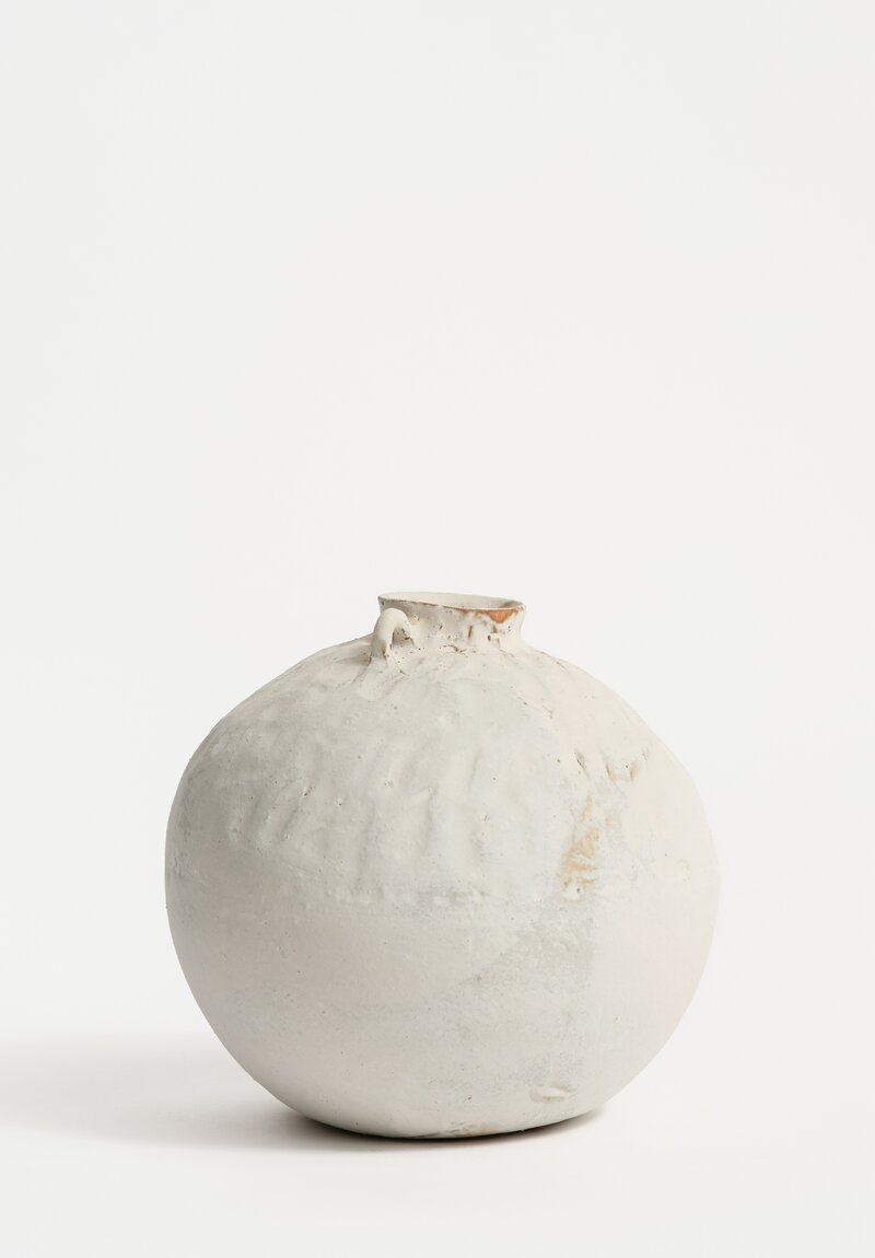 Nobue Ibaraki XXXL Round Vase Poignée in Chalk White	