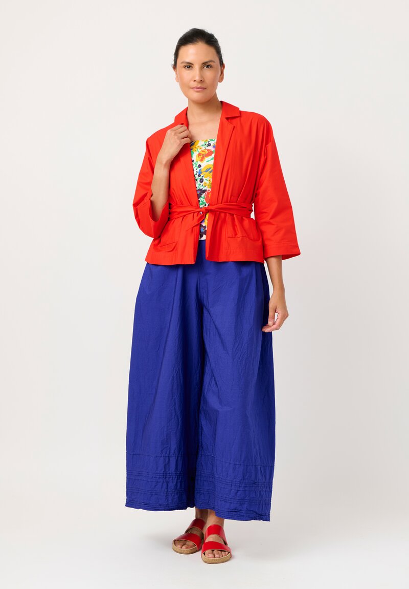 Daniela Gregis Cotton Giacca Peonia Nido Jacket in Rosso Red