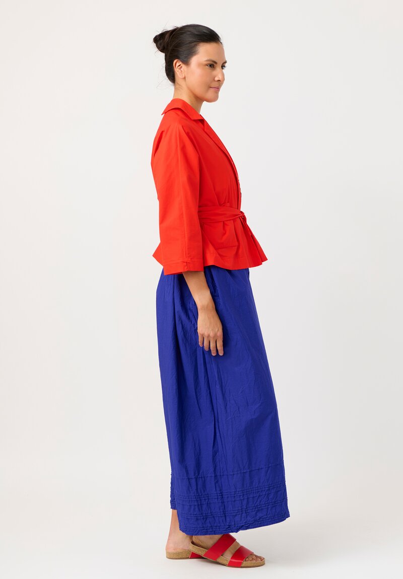 Daniela Gregis Cotton Giacca Peonia Nido Jacket in Rosso Red