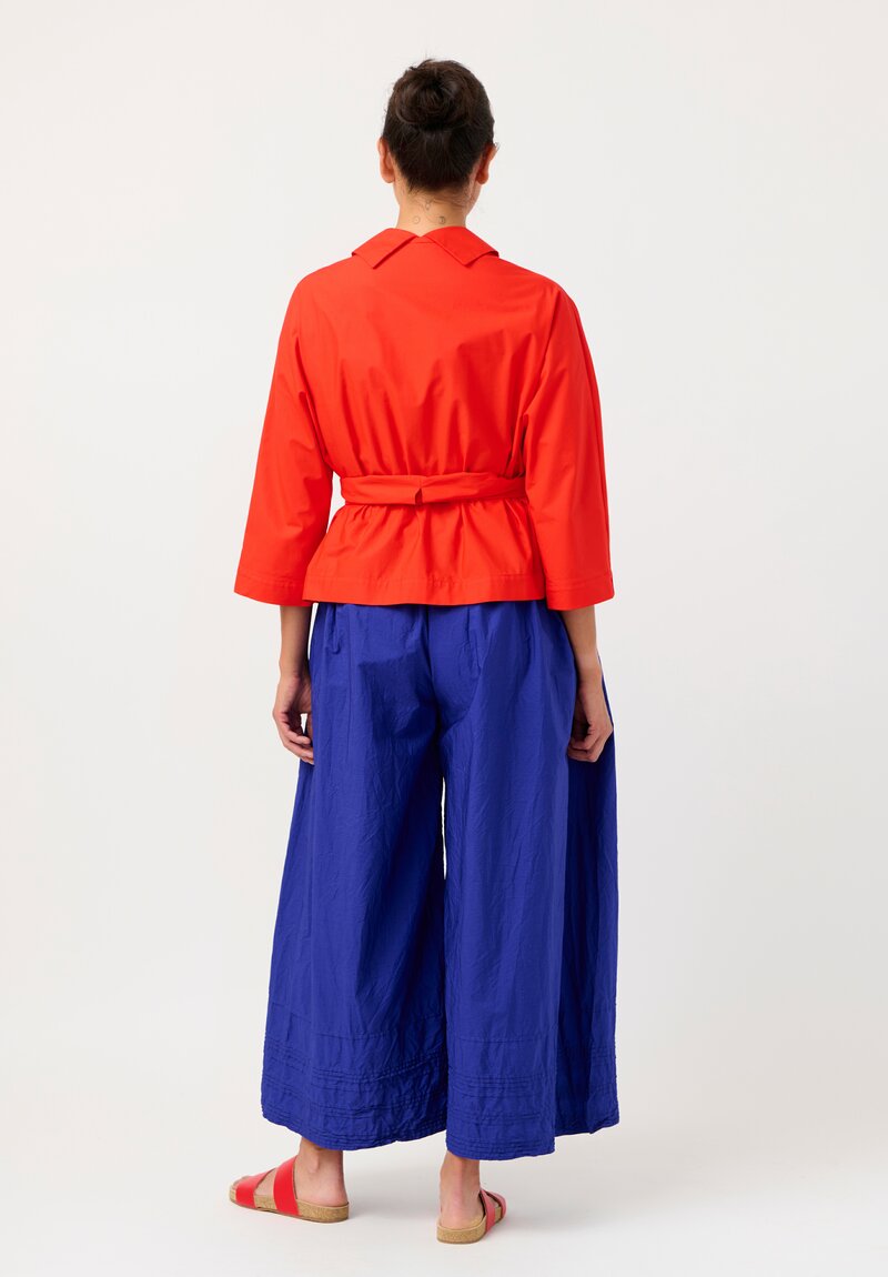 Daniela Gregis Cotton Giacca Peonia Nido Jacket in Rosso Red