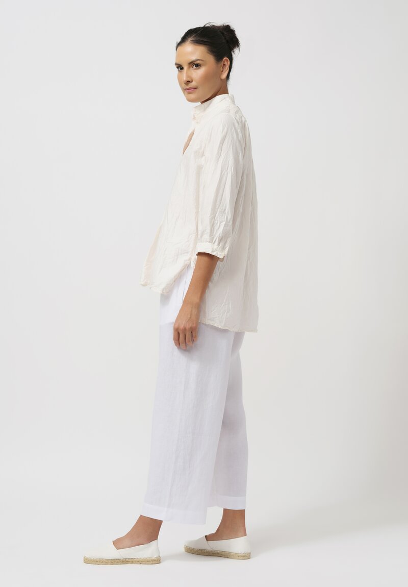 Daniela Gregis Linen Pigiama Fondo Stretto Pants in Ghiaccio Pink