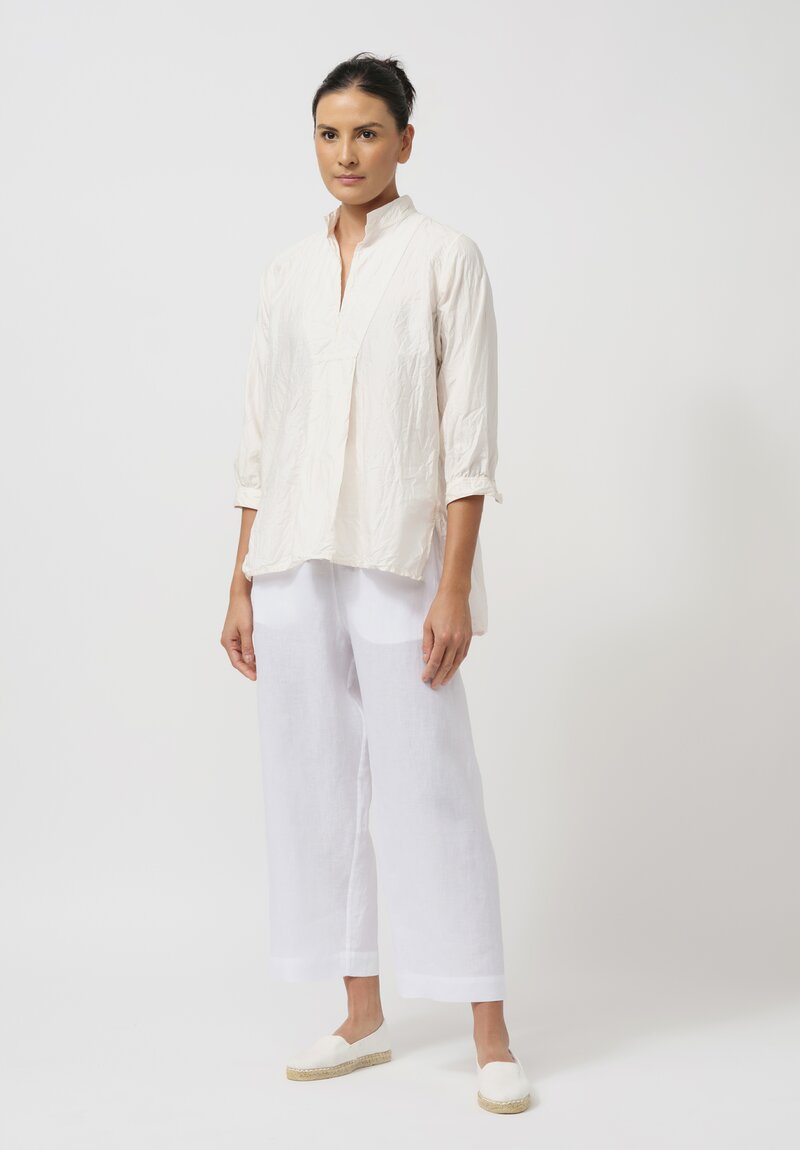 Daniela Gregis Linen Pigiama Fondo Stretto Pants in Ghiaccio Pink