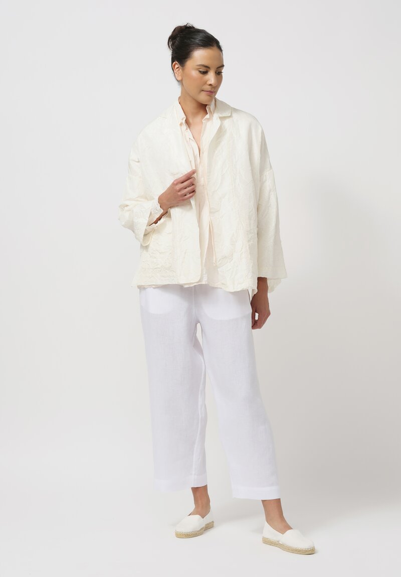 Daniela Gregis Linen Pigiama Fondo Stretto Pants in Ghiaccio Pink