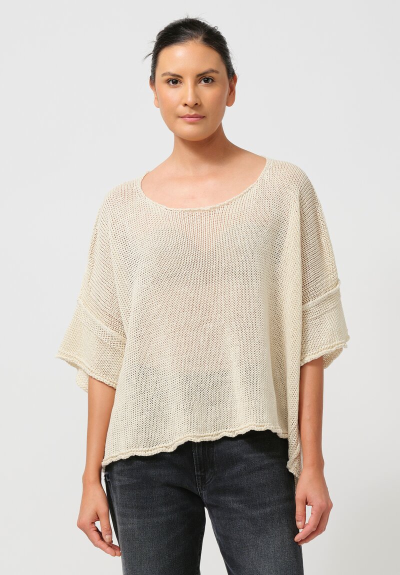 Rundholz Linen Pullover in Galaxy White