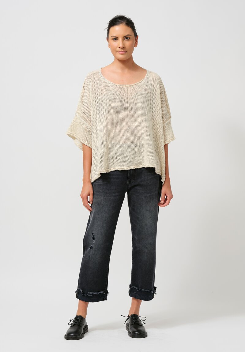 Rundholz Linen Pullover in Galaxy White