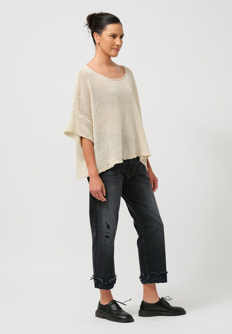 Rundholz Linen Pullover in Galaxy White