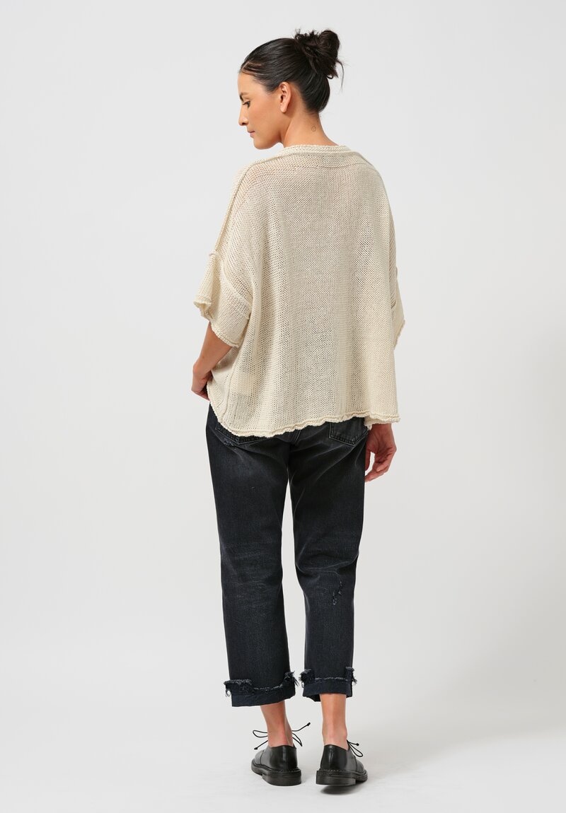 Rundholz Linen Pullover in Galaxy White