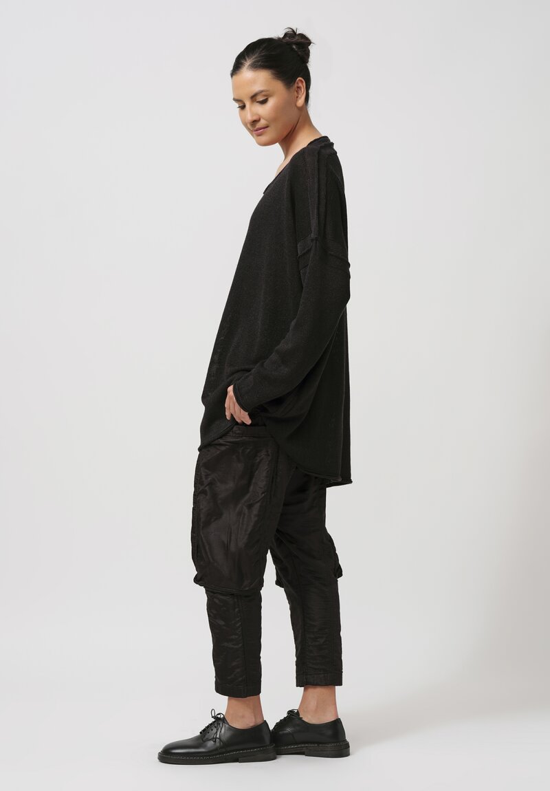 Rundholz Linen Pullover in Black Sparkle