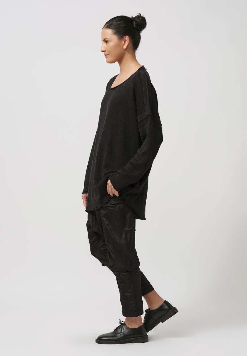 Rundholz Linen Pullover in Black Sparkle