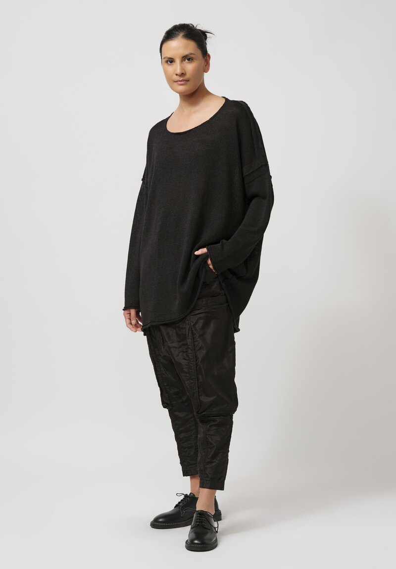 Rundholz Linen Pullover in Black Sparkle