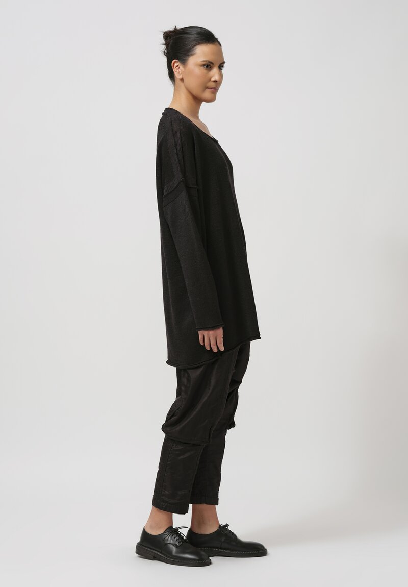 Rundholz Linen Pullover in Black Sparkle