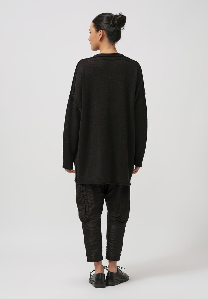 Rundholz Linen Pullover in Black Sparkle