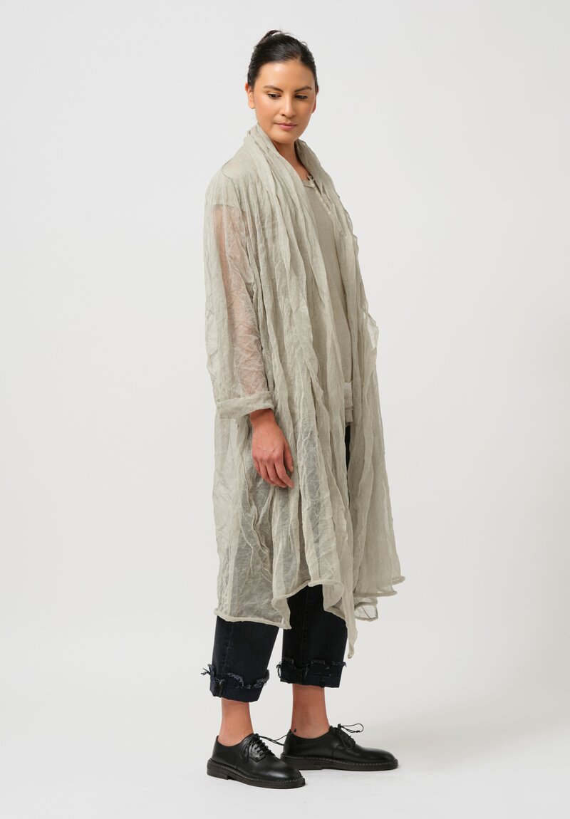 Rundholz Knitted Metal Duster Coat in Dust Melange