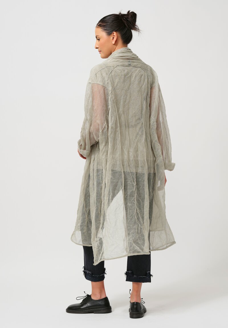 Rundholz Knitted Metal Duster Coat in Dust Melange