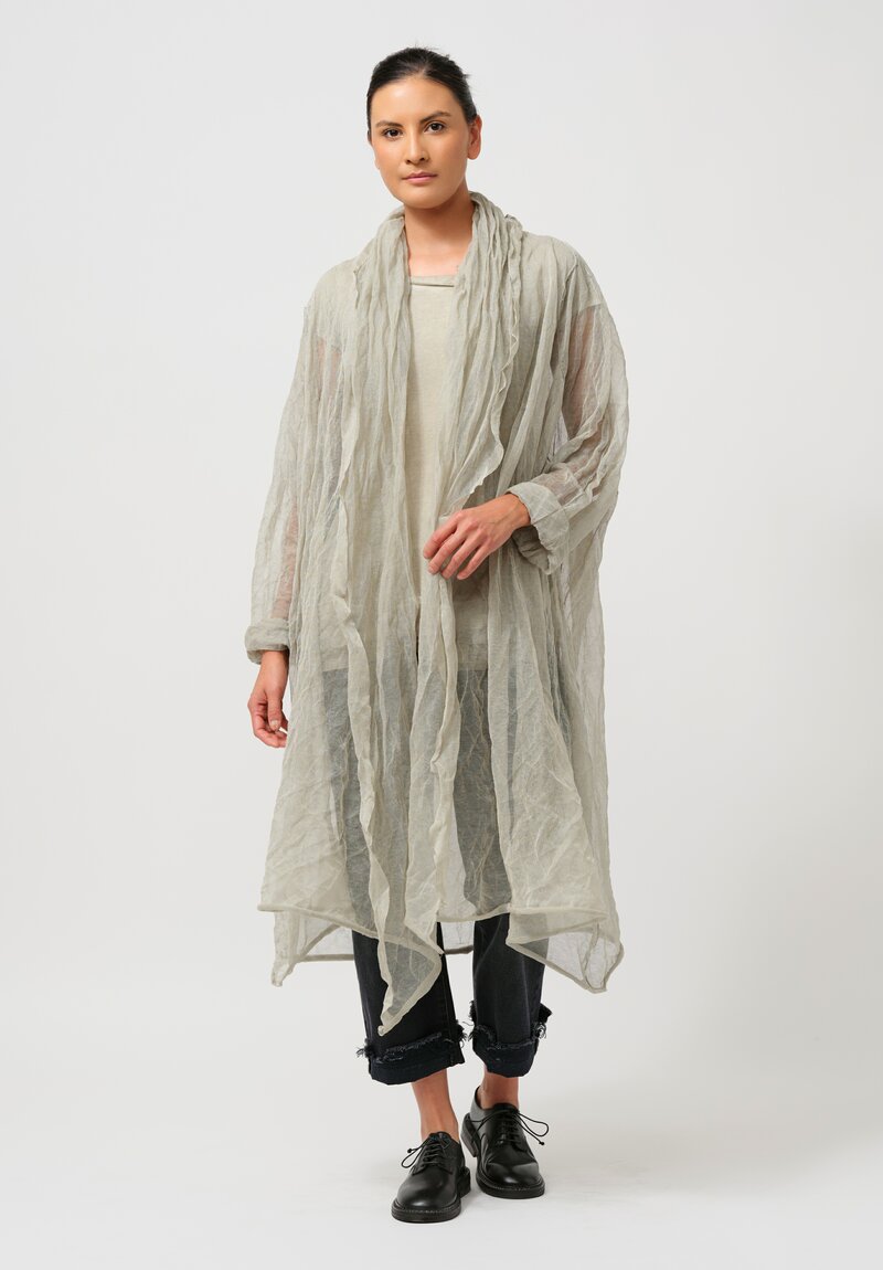 Rundholz Knitted Metal Duster Coat in Dust Melange