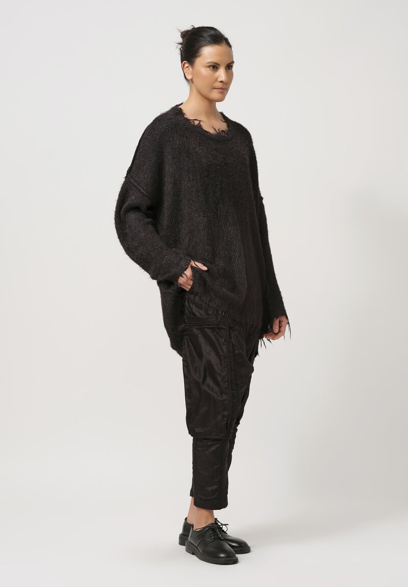 Rundholz Silk Pullover Tunic in Black