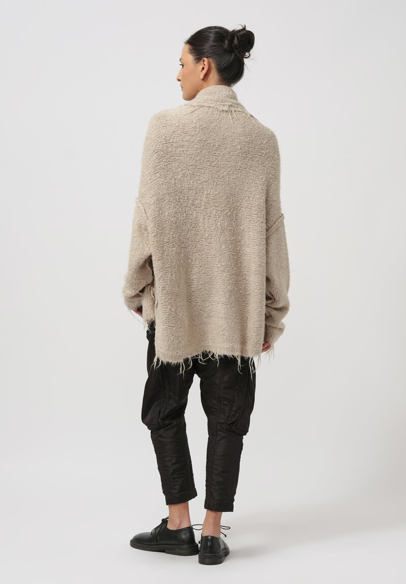 Rundholz Silk Cardigan in Dust