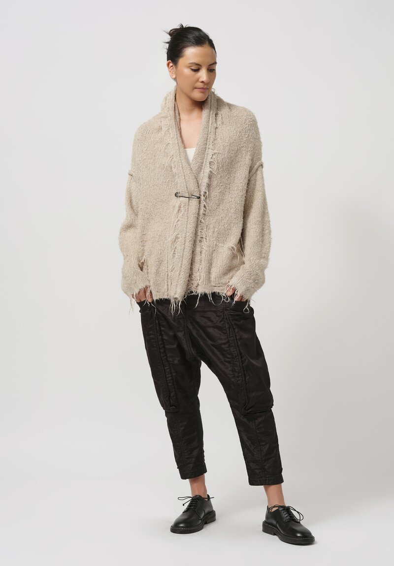 Rundholz Silk Cardigan in Dust