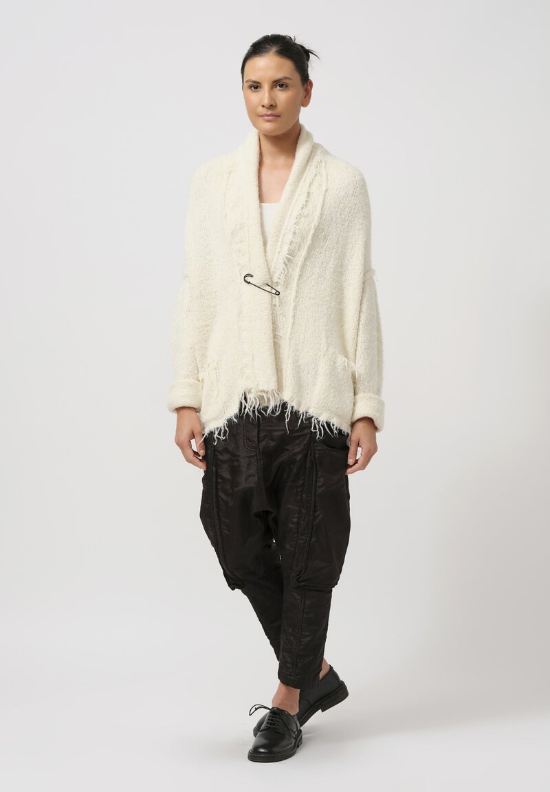 Rundholz Silk Cardigan in Galaxy Cream