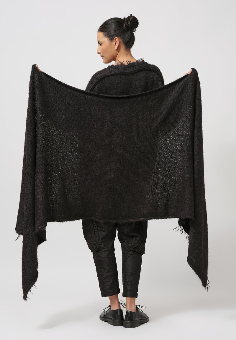 Rundholz Silk Knit Scarf in Black